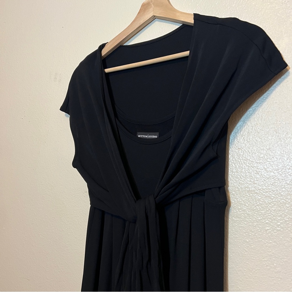 Sutton Studio Black dress with shawl / wrap